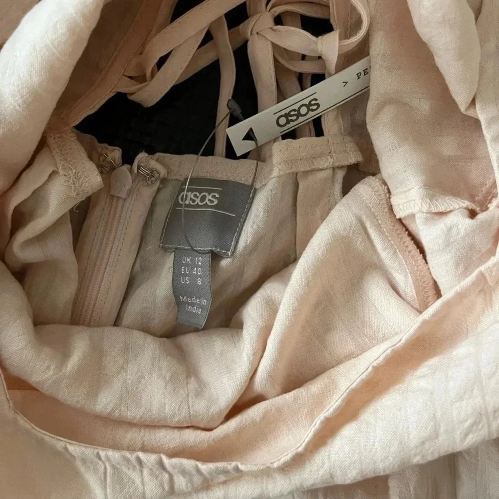 Lace up back Jumpsuit Summer ASOS DESIGN wide leg - Picture 6 of 6